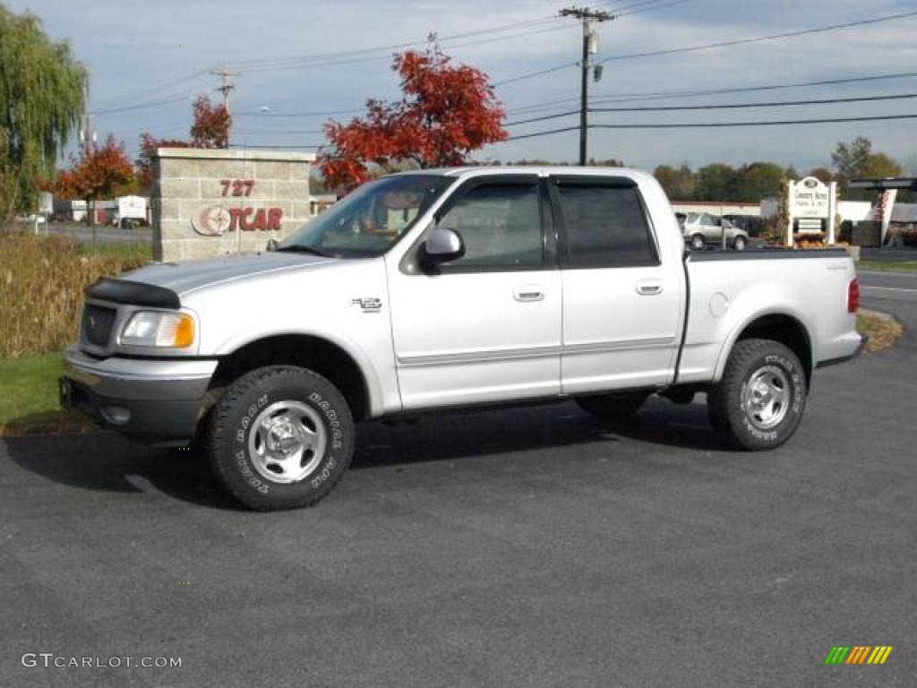 2001 F150 XLT SuperCrew 4x4 - Silver Metallic / Medium Graphite photo #1