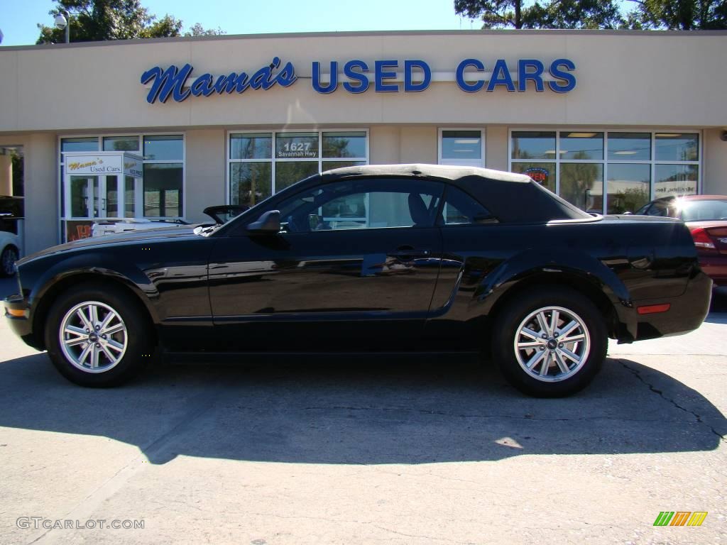 2007 Mustang V6 Premium Convertible - Black / Dark Charcoal photo #1