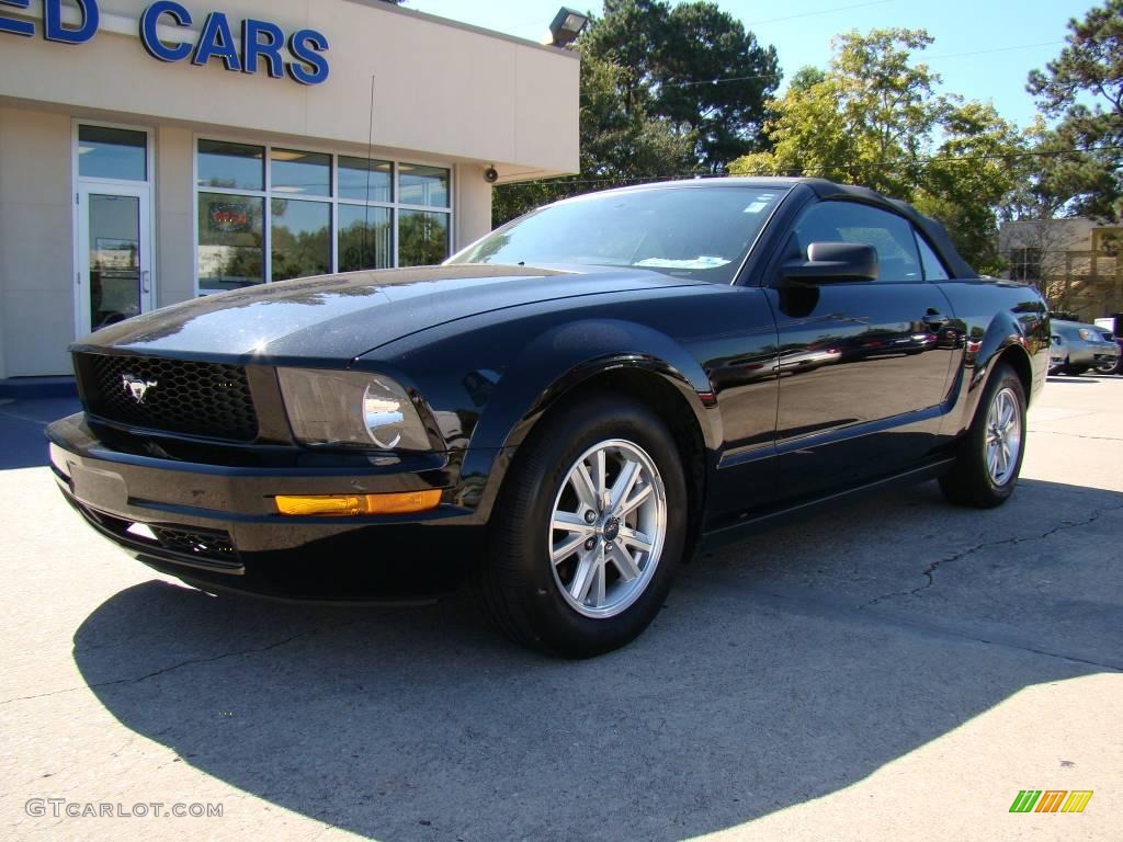 2007 Mustang V6 Premium Convertible - Black / Dark Charcoal photo #2