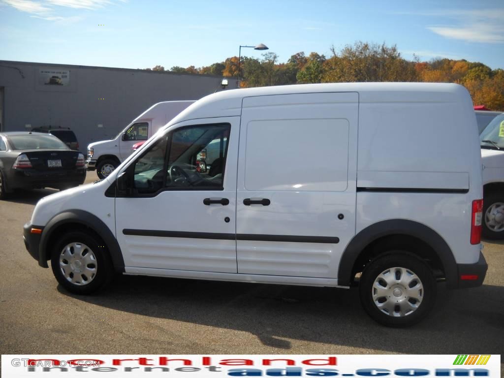 Frozen White Ford Transit Connect
