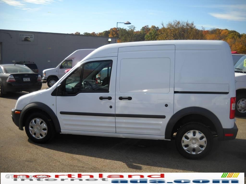 2010 Transit Connect XL Cargo Van - Frozen White / Dark Gray photo #1