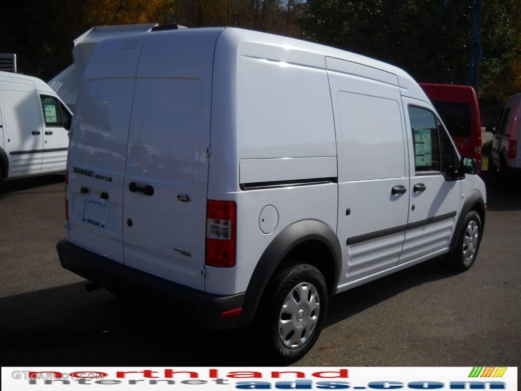 2010 Transit Connect XL Cargo Van - Frozen White / Dark Gray photo #6