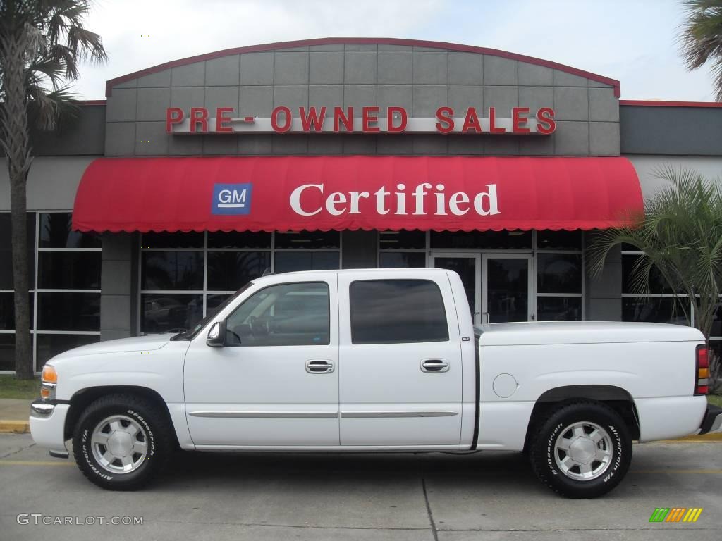 2007 Sierra 1500 Classic SLT Crew Cab - Summit White / Neutral photo #1