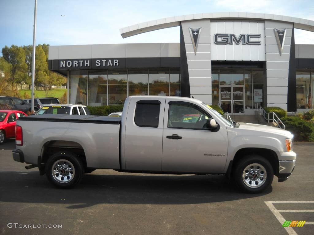 2008 Sierra 1500 Extended Cab - Silver Birch Metallic / Dark Titanium photo #1