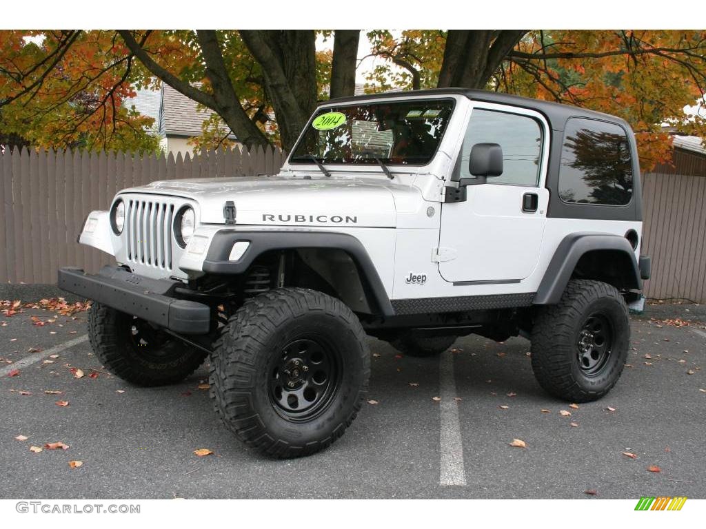 2004 Wrangler Rubicon 4x4 - Bright Silver Metallic / Dark Slate Gray photo #1