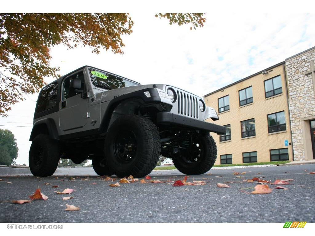 2004 Wrangler Rubicon 4x4 - Bright Silver Metallic / Dark Slate Gray photo #8