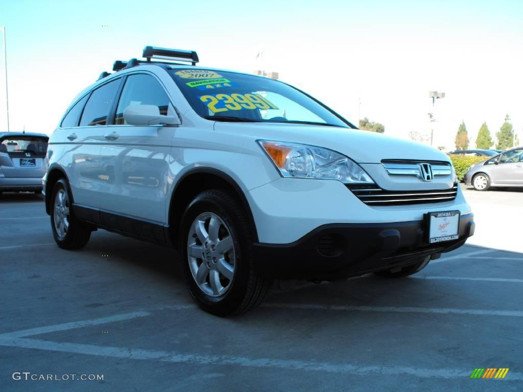 2007 CR-V EX-L 4WD - Taffeta White / Gray photo #3
