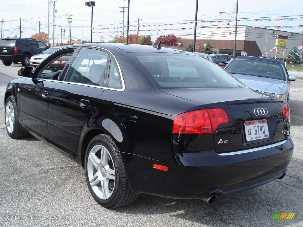 2008 A4 2.0T quattro Sedan - Brilliant Black / Black photo #8