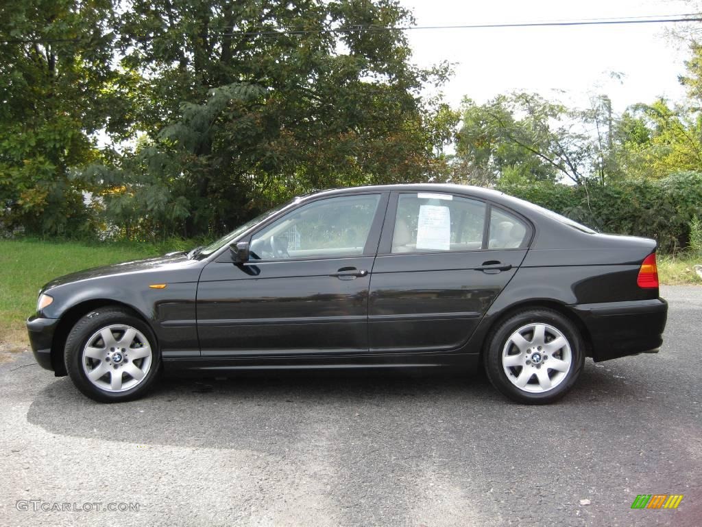 2003 3 Series 325i Sedan - Jet Black / Sand photo #5