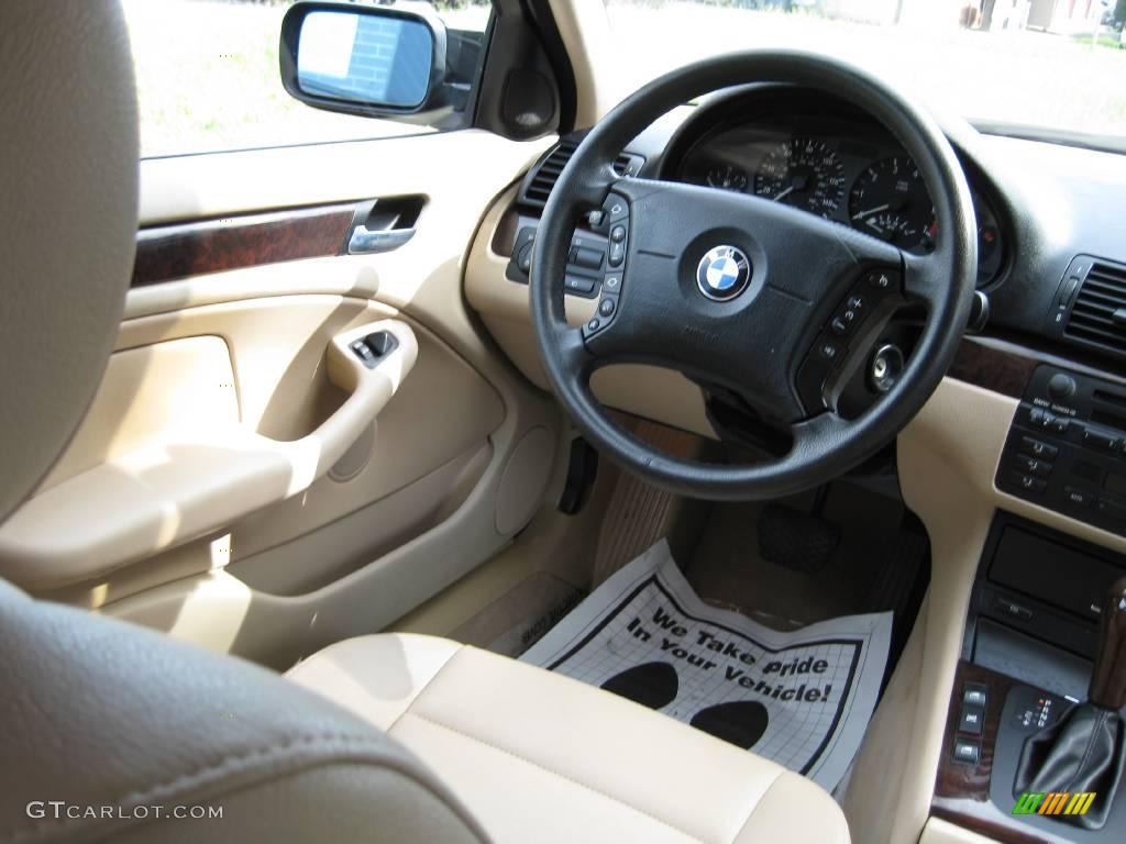 2003 3 Series 325i Sedan - Jet Black / Sand photo #10