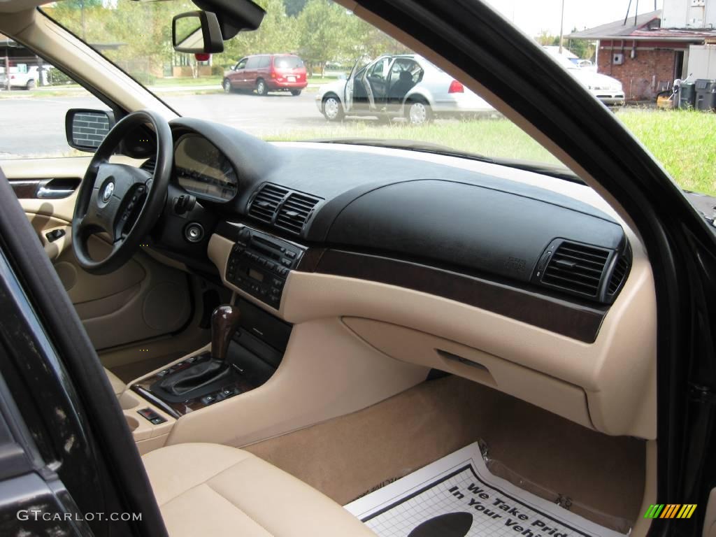2003 3 Series 325i Sedan - Jet Black / Sand photo #19