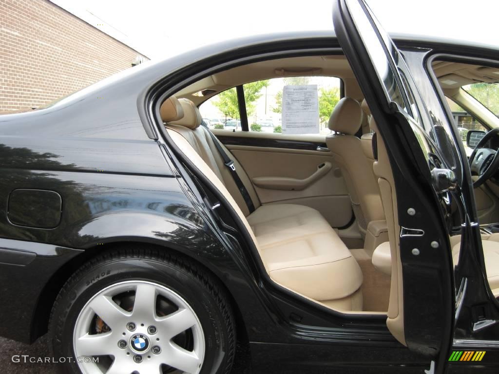 2003 3 Series 325i Sedan - Jet Black / Sand photo #23