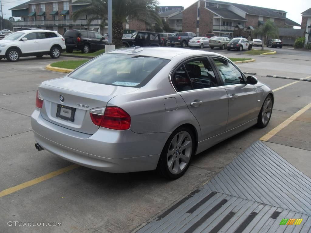 2006 3 Series 330i Sedan - Titanium Silver Metallic / Black photo #5