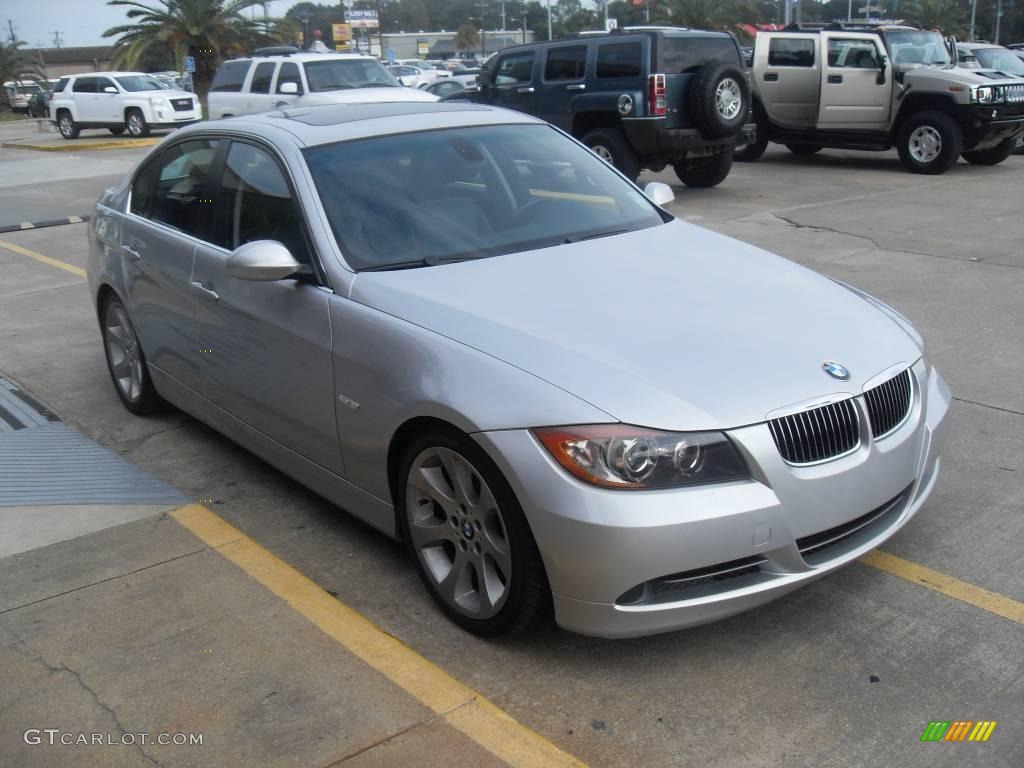 2006 3 Series 330i Sedan - Titanium Silver Metallic / Black photo #6