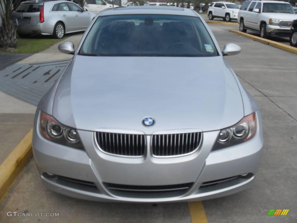 2006 3 Series 330i Sedan - Titanium Silver Metallic / Black photo #7