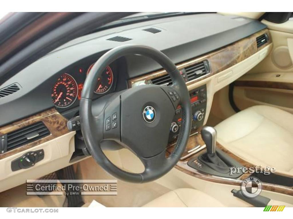 2007 3 Series 328i Sedan - Barrique Red Metallic / Beige photo #3