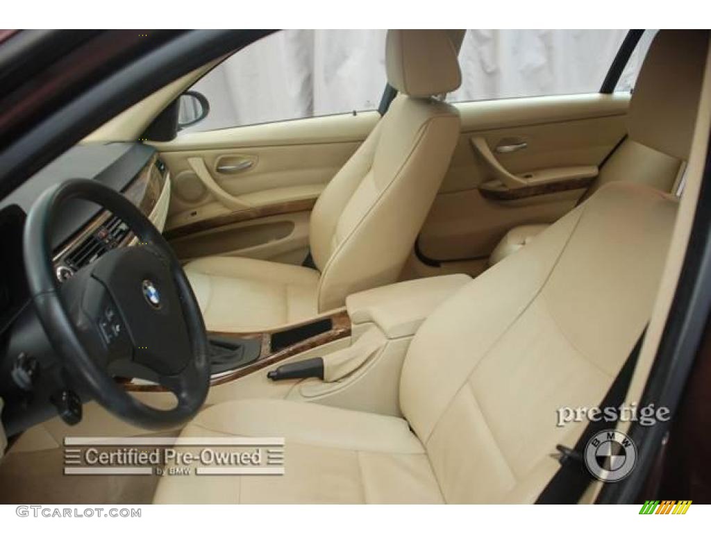 2007 3 Series 328i Sedan - Barrique Red Metallic / Beige photo #4