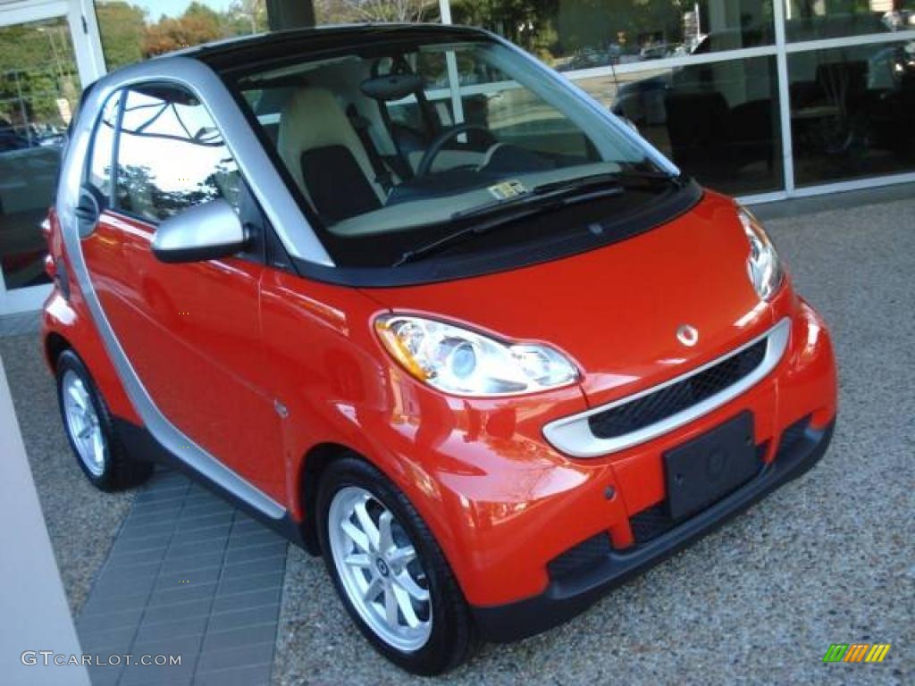 2008 fortwo passion coupe - Rally Red / Design Beige photo #7