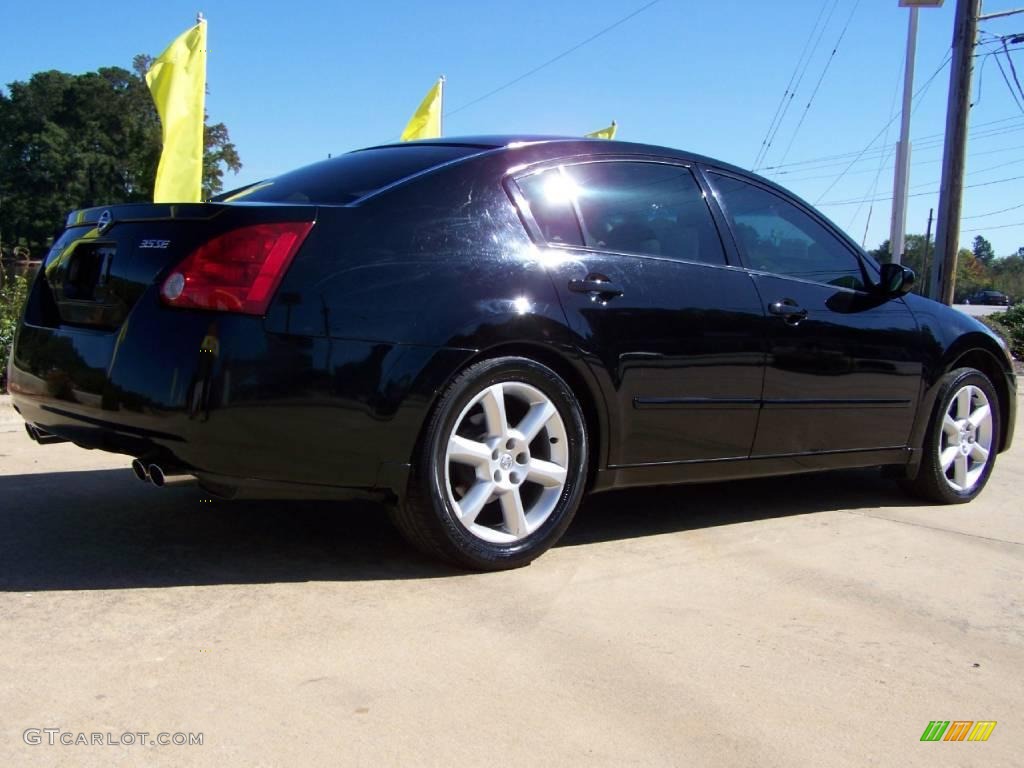 2004 Maxima 3.5 SE - Onyx Black / Frost Gray photo #7