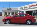 2008 Inferno Red Crystal Pearl Dodge Avenger SE  photo #2