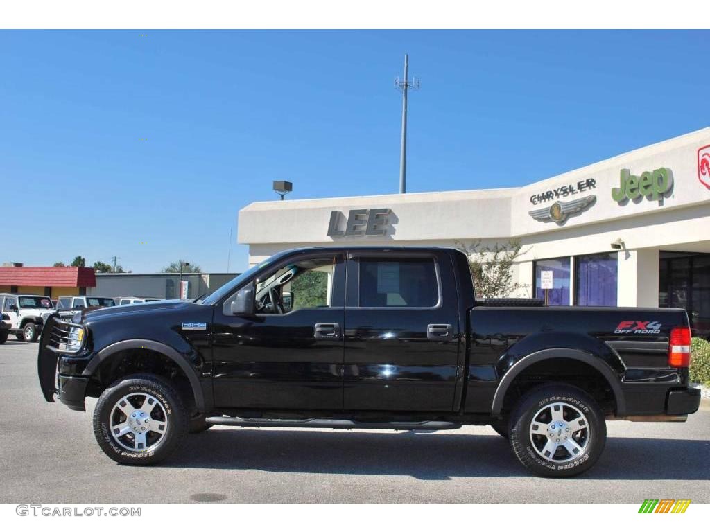 2005 F150 FX4 SuperCrew 4x4 - Black / Black photo #2