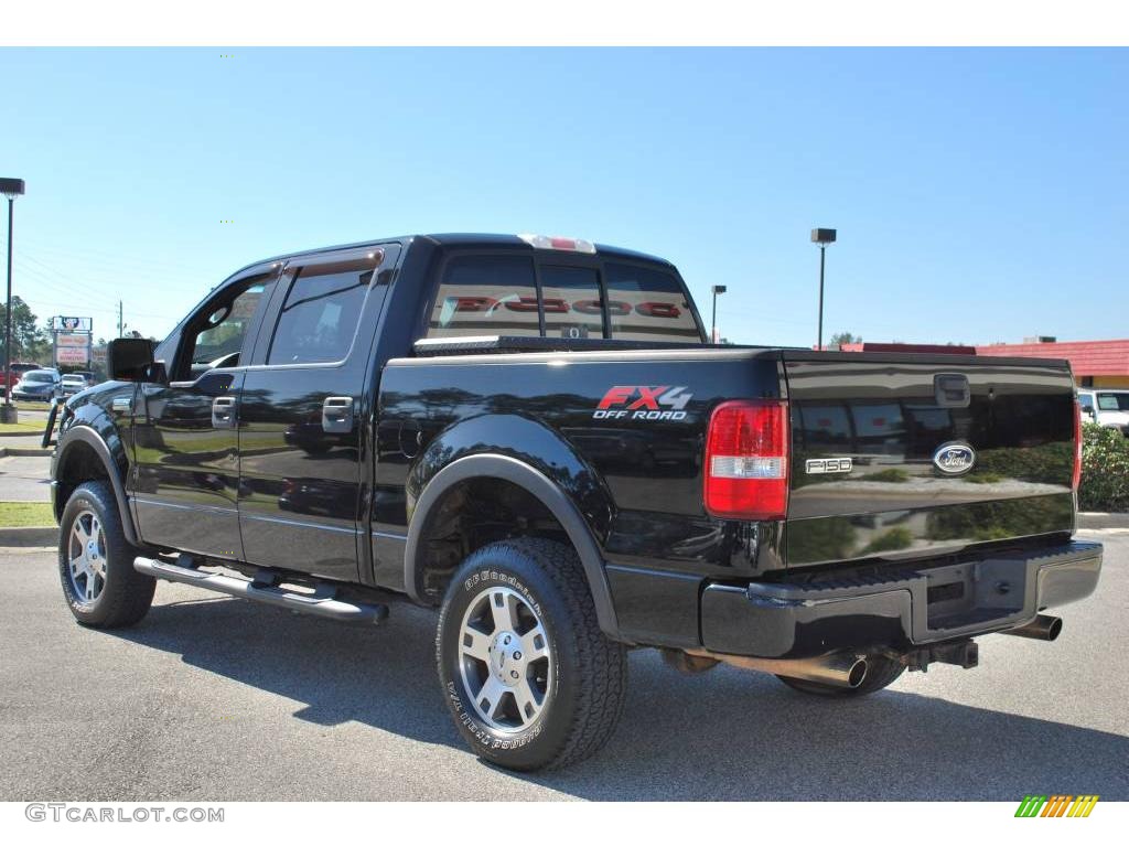 2005 F150 FX4 SuperCrew 4x4 - Black / Black photo #3