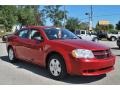 2008 Inferno Red Crystal Pearl Dodge Avenger SE  photo #6