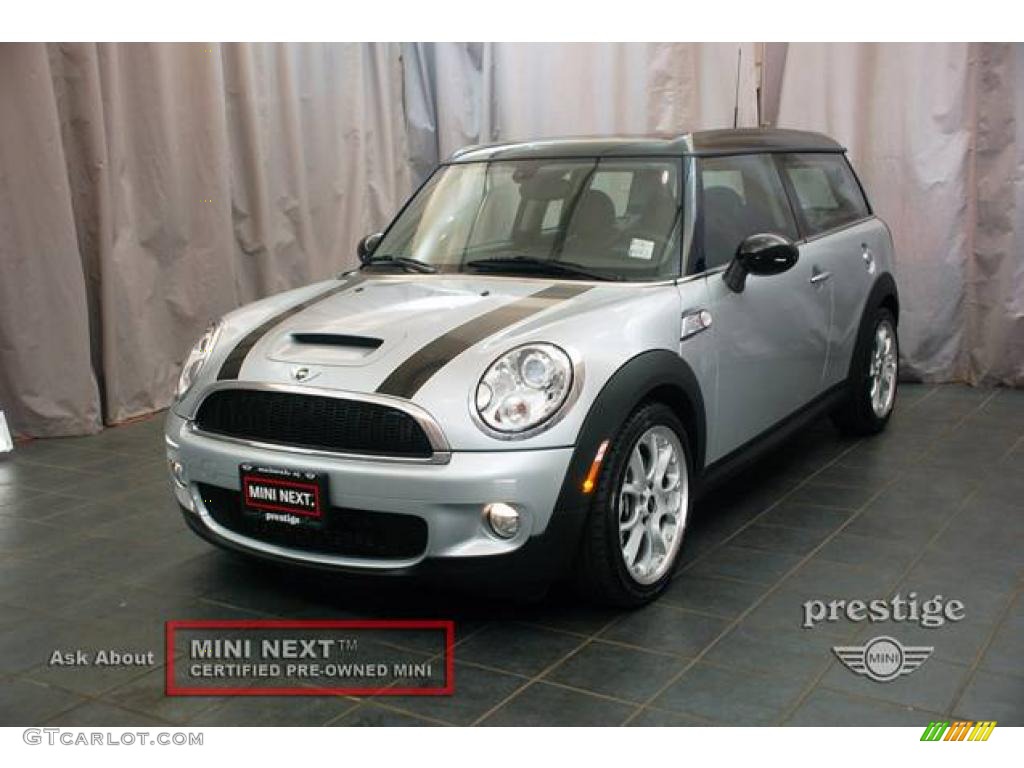 2009 Cooper S Clubman - Pure Silver Metallic / Punch Carbon Black Leather photo #1