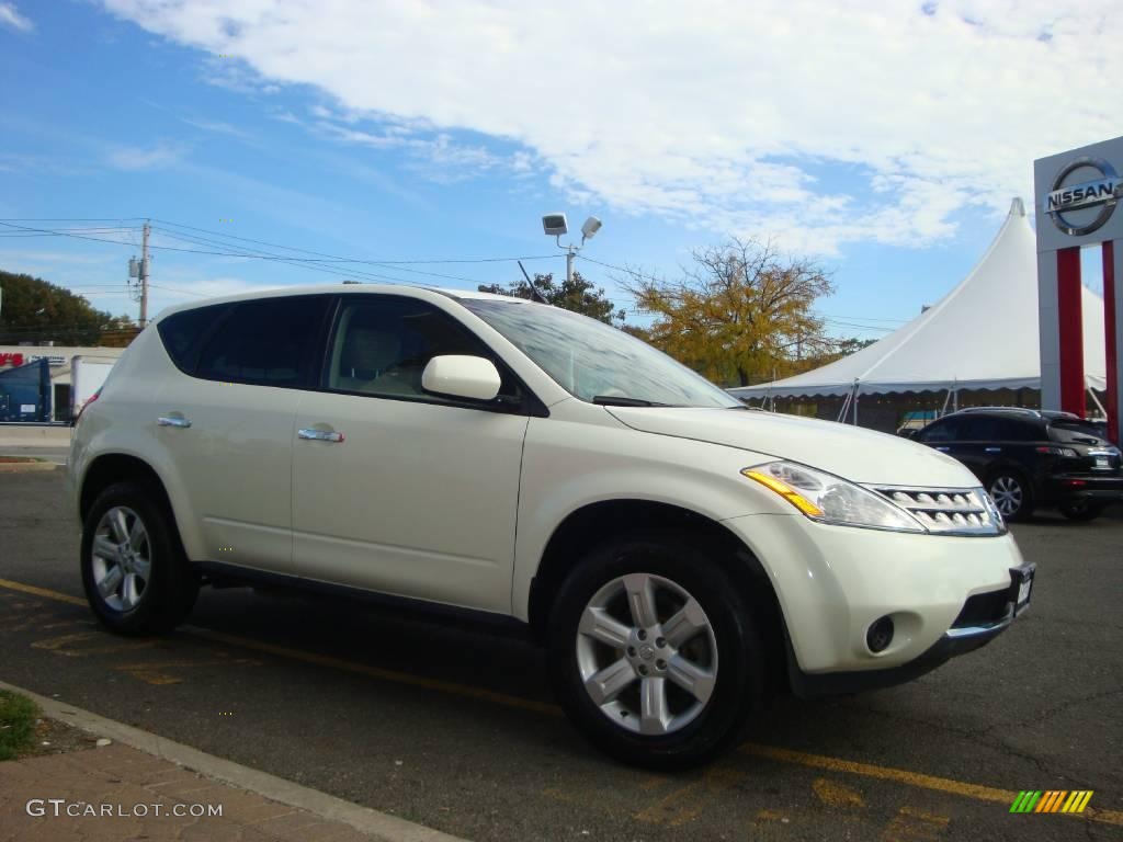 2006 Murano S AWD - Glacier Pearl / Cafe Latte photo #14