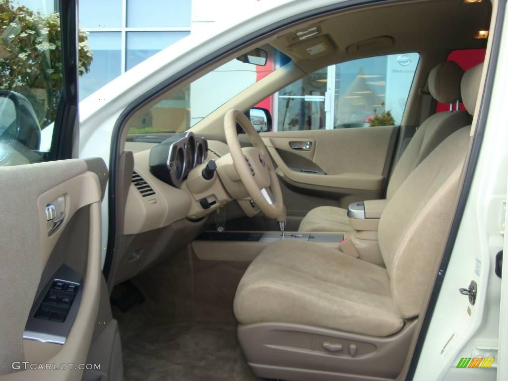 2006 Murano S AWD - Glacier Pearl / Cafe Latte photo #32