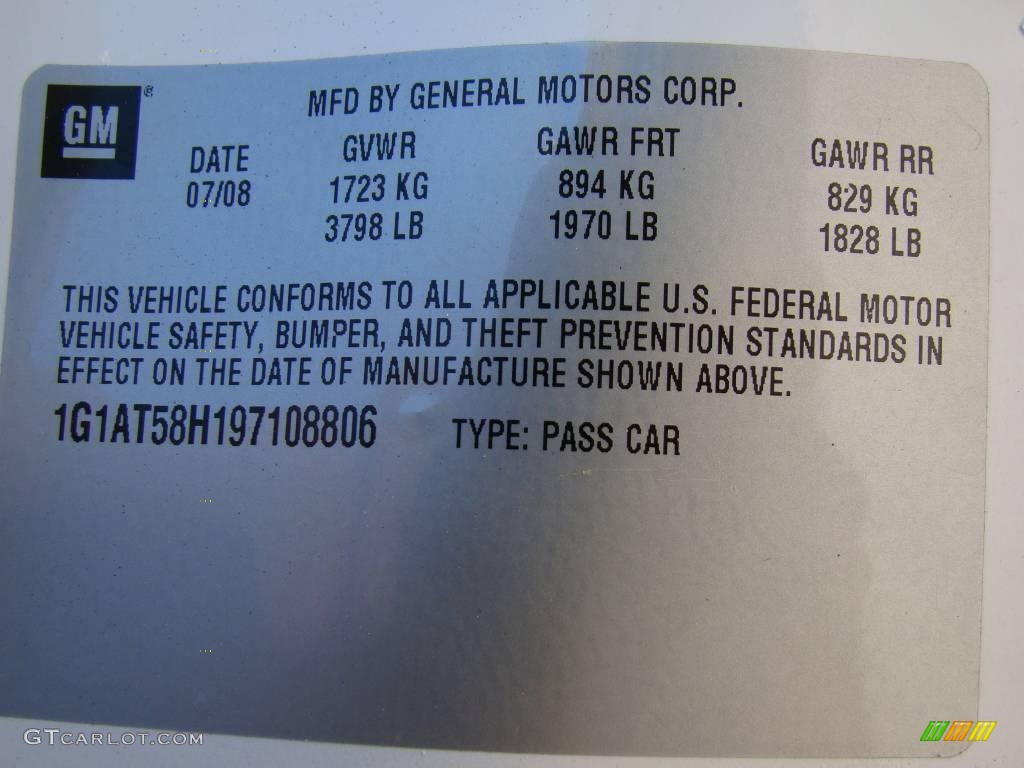 2009 Cobalt LT Sedan - Summit White / Ebony photo #16