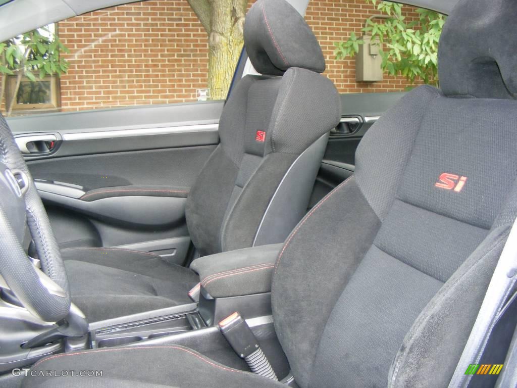 2008 Civic Si Sedan - Fiji Blue Pearl / Black photo #6