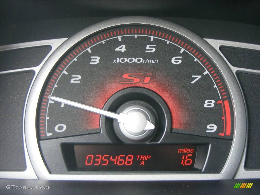 2008 Civic Si Sedan - Fiji Blue Pearl / Black photo #9