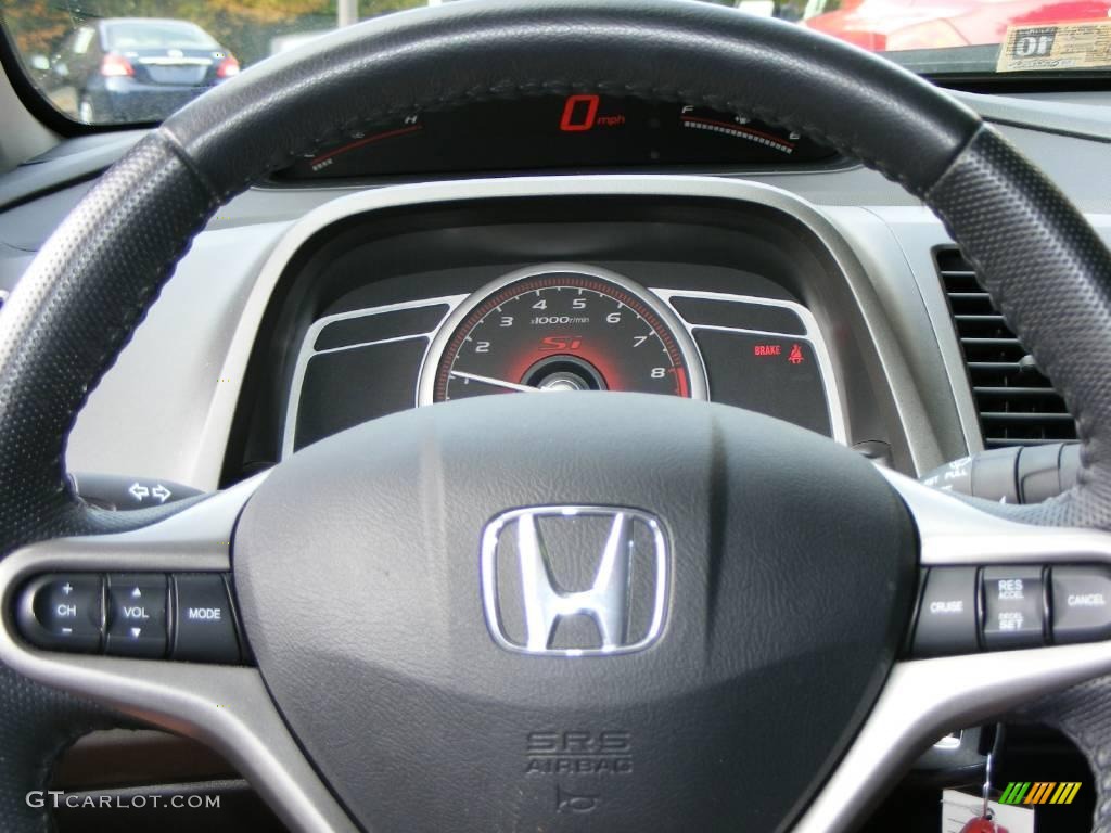 2008 Civic Si Sedan - Fiji Blue Pearl / Black photo #10