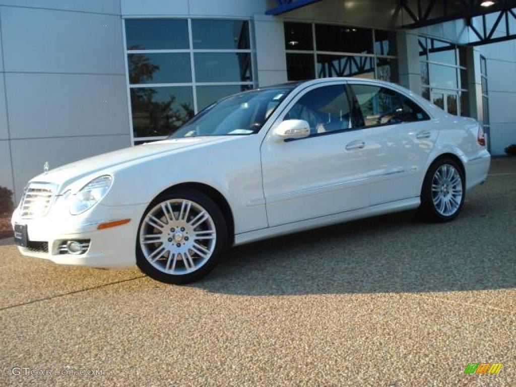 2008 E 350 Sedan - Arctic White / Cognac Brown/Black photo #2