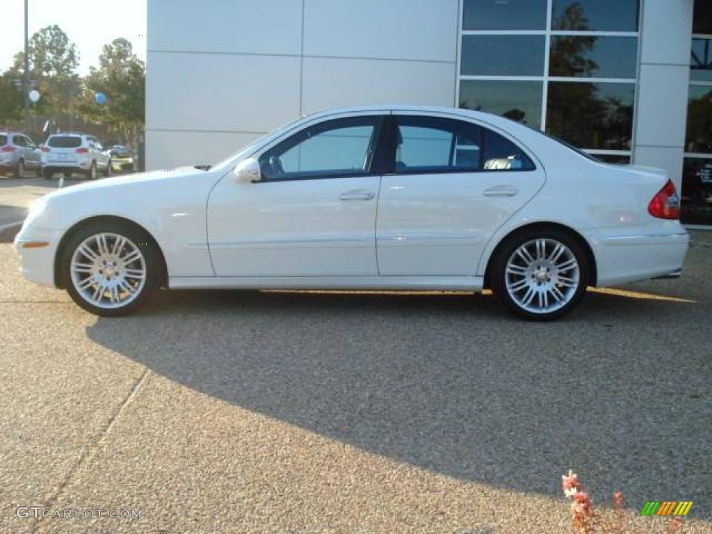 2008 E 350 Sedan - Arctic White / Cognac Brown/Black photo #3