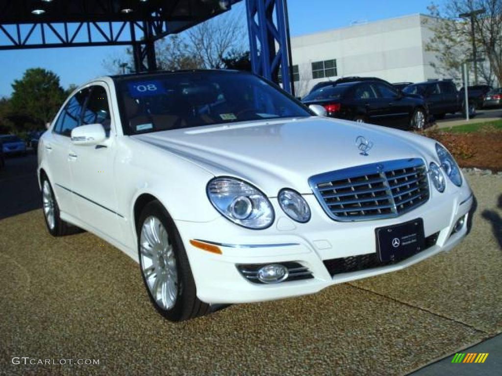 2008 E 350 Sedan - Arctic White / Cognac Brown/Black photo #5
