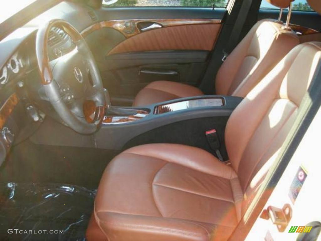 2008 E 350 Sedan - Arctic White / Cognac Brown/Black photo #7