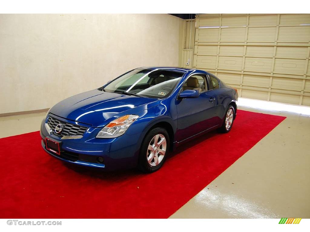 2008 Altima 2.5 S Coupe - Azure Blue Metallic / Blond photo #3