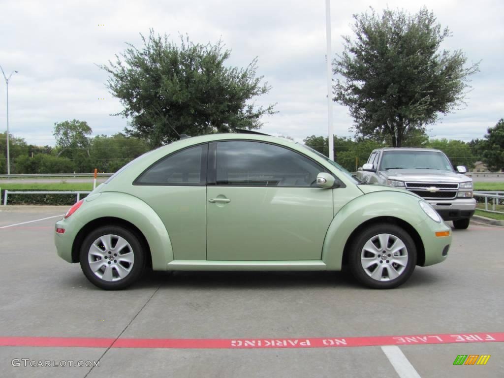 2009 New Beetle 2.5 Coupe - Gecko Green Metallic / Black photo #6