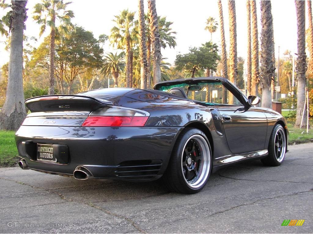 2004 911 Turbo Cabriolet - Atlas Grey Metallic / Black photo #30