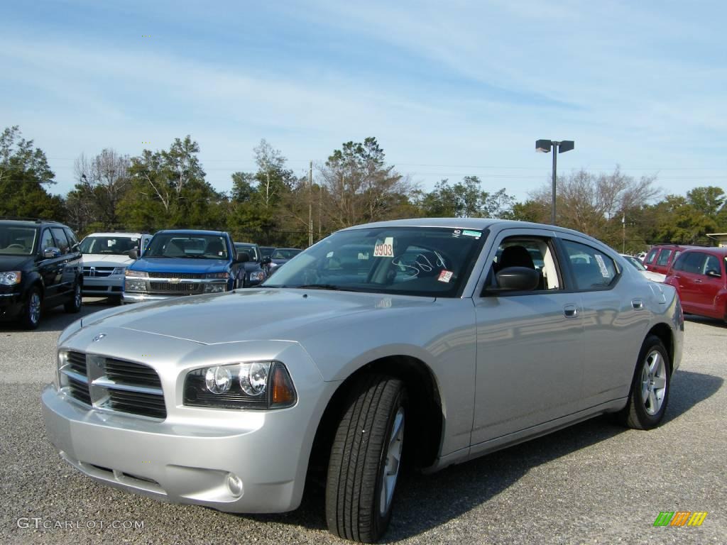 2008 Charger SXT - Bright Silver Metallic / Dark Slate Gray photo #1