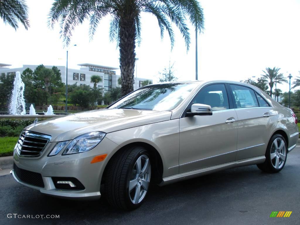 2010 E 350 Sedan - Pearl Beige Metallic / Almond Beige photo #2