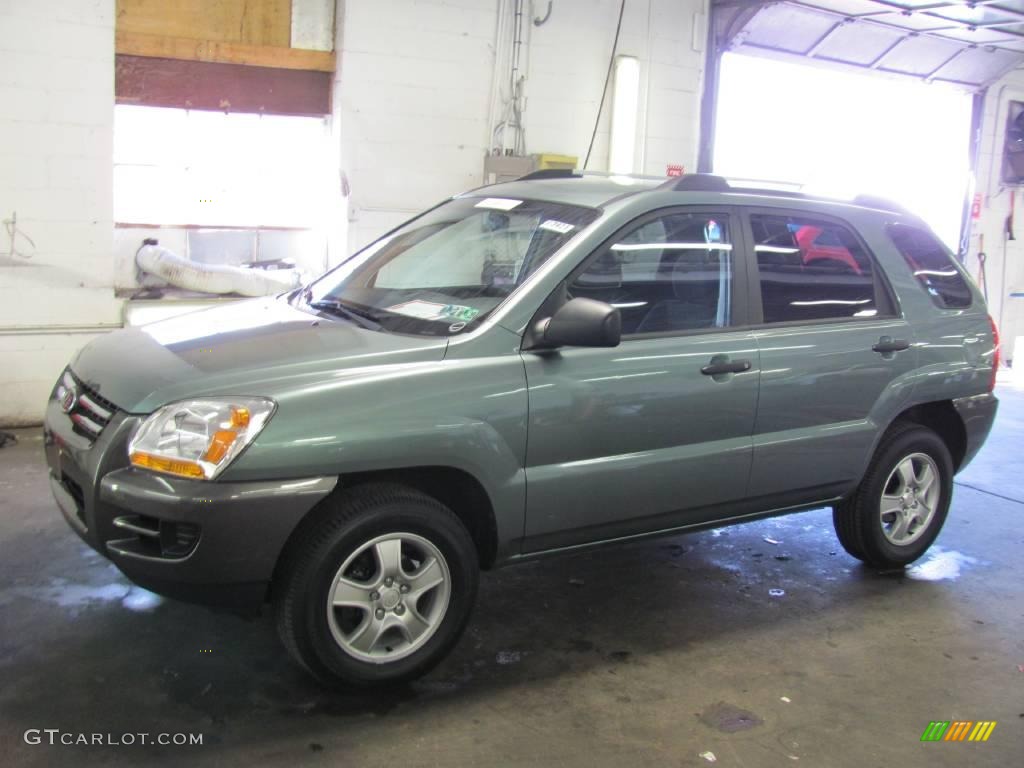 2007 Sportage LX - Royal Jade Green / Black photo #1