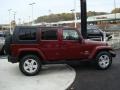 2007 Red Rock Crystal Pearl Jeep Wrangler Unlimited Sahara 4x4  photo #5