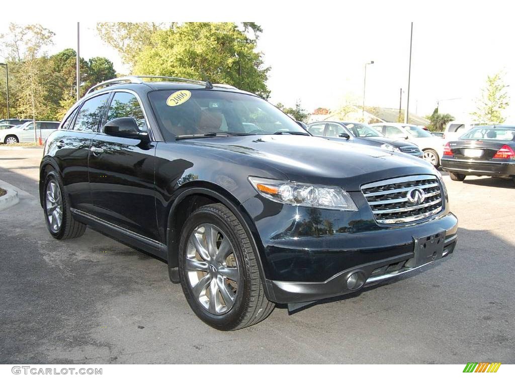 2006 FX 45 AWD - Black Obsidian / Brick/Black photo #1