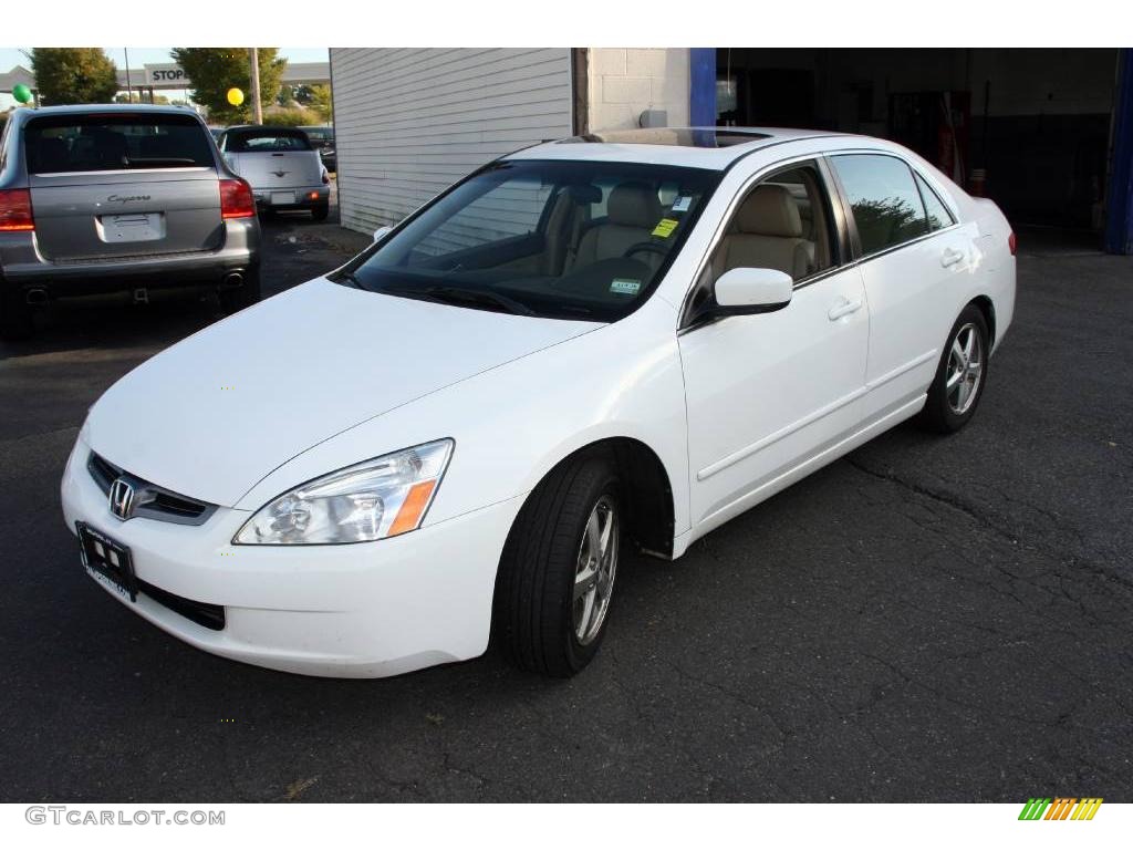 2005 Accord EX-L Sedan - Taffeta White / Ivory photo #1