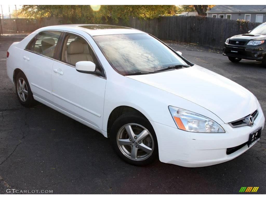 2005 Accord EX-L Sedan - Taffeta White / Ivory photo #3