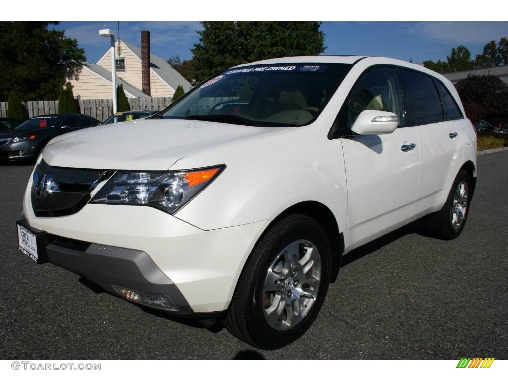 2007 MDX  - Aspen White Pearl / Parchment photo #3
