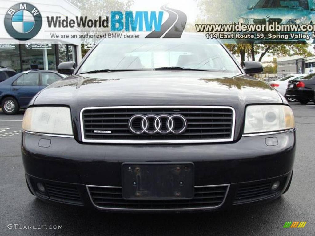 2000 A6 4.2 quattro Sedan - Brilliant Black / Melange photo #2